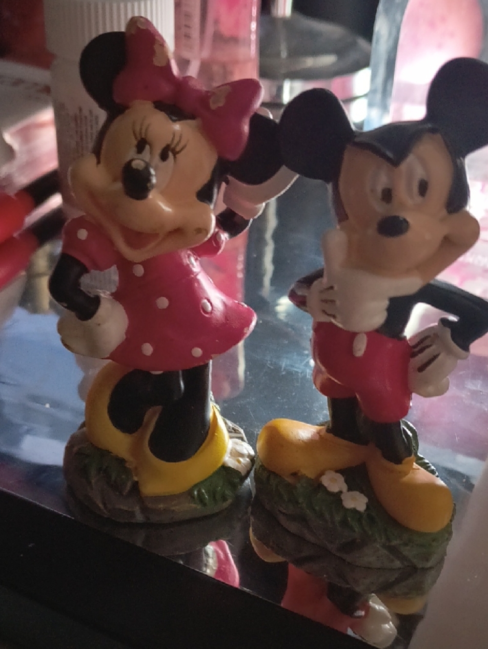 Disney Minnie & Mickey Cake Toppers - Pink, Yellow, Black